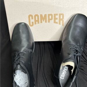 Camper Mauro Black Leather Oxford Shoes | Men’s EU 42 US 9 | New in Box